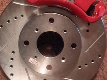 Caliper on rotor