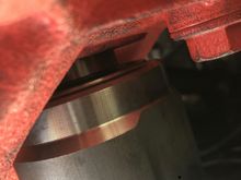 The farthest it can even go the hole not big enough for all of that part to go  