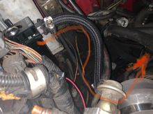 IN port of catch can connected directly to nipple in place of factory black box thing, that black box WAS going to pvc valve then into intake manifold, what should connect there now?