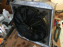 Fan mounted with zip tie kit.