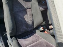 always had seatcovers on the front seats, for protection, but removed for the photos