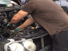 Pulling the engine in pieces at the wreckers...