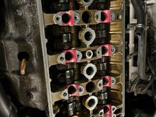 Cams out, assembly lube brushed on