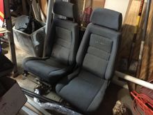 Got these from an E30 guy doing a track build. Never seen this fabric before plus they are mint condition. Very dirty but no rips at all with the original fabric. Never reupholstered.