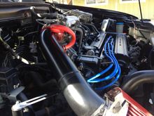 another view here, simple integra ls intake, coated with painted ebay stainless heat shield.