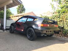 Painted the shell Satin black yesterday. Still need to finish cutting some stuff under the wiper cowl and paint the front half of the interior. 