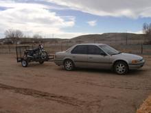 Hooked up to a trailer