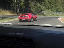 Nurburgring getting passed by a Ferrari