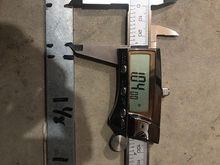 The caliper shows the width of the just the USDM Type R spindle