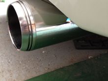 brother in law cleaned my exhaust tip while i took out intereior