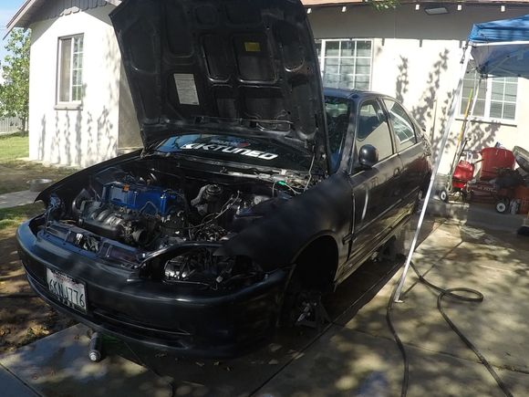 What’s up fellas I’m still around just been taking care of priority lately.. but yes it’s almost there .. still need a paint job but to start it up just need a radiator from speed factory.. 😪