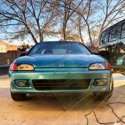 Black grill, H Installed, mirrors on