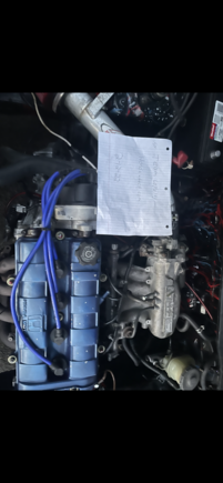 Old pic when I didjr do timing belt but it’s on and running. Now 