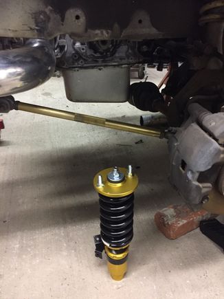 new coilovers to get rid of the old, non-adjustable suspension