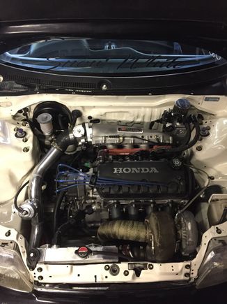 Updated engine bay pic. New downstar hardware went with black beauty washers and gold zinc bolts. Also finally took care of my windshield cowl. Was missing bolts and clips on it before. Now it’s all secured. Still have more parts on the way for this thing. Really liking how it’s all coming together. 