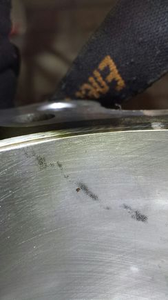 the speck you see there is my concern... it's a "pit" of rust.