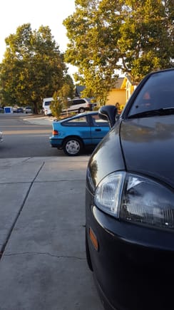 New Honda. My favorite Crx Si of all time. The tahitian green 91 crx. My woman bought it today and the Pros to it are full interior, a type r passenger seat, working radio, working sunroof, no leaks, and only 127,xxx original miles! Cons are that the previous owners mom backed up into it so the righr fender is messed up but no biggie!