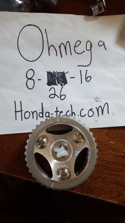 Bisimoto d-series adjustable cam gear. Billet aluminum with ARP hardware. Signed by Bisimoto himself.
10/10- unused, no flaws
$120