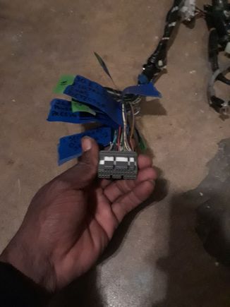 J32 "A" ecu plug

Fully labled as tge diagram calls for...
(Missing a few wires but pix n discription up next)
The lables with green tape connect to the civic c131 plug  ( do we tap into the j32 harness or cut and mend the c131 plug ?)?