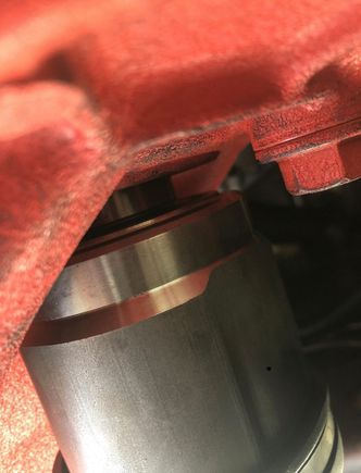 The farthest it can even go the hole not big enough for all of that part to go  