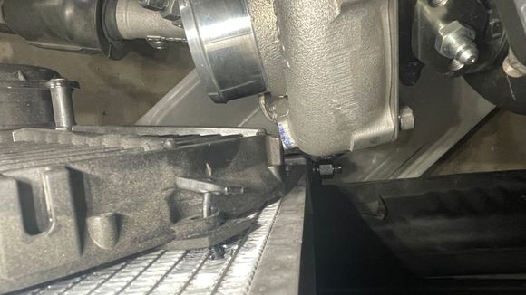 Compressor hitting fan, will need to trim fan and grind down compressor tab a bit