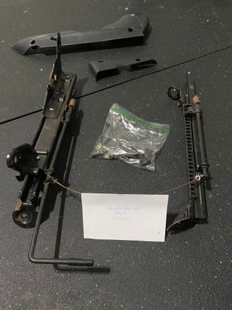 DC/EG OEM seat rail driver side + seat plastics and hardware. 30$