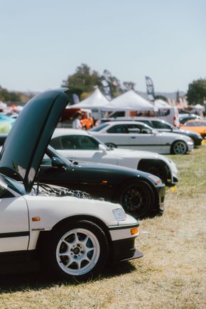 Nice shot of the crx with the fresh Wilwoods at a local show a couple weekends ago 