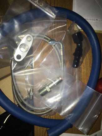 Oil feed and oil drain