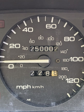 Quarter of a million miles!