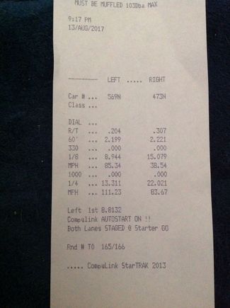 This is my second fastest slip. Can't find the 13.2 at the moment.