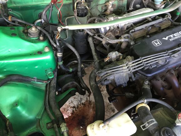 Dropped the automatic trans. Gushed everywhere.
