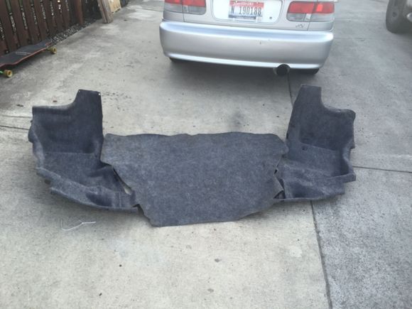 Pressure washed the trunk Carpet.