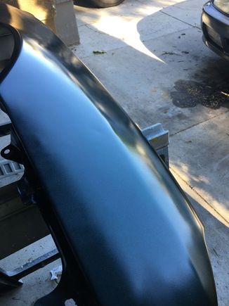 The shadows make it look a bit funny but ill take some additional pics once installed and Sanded/Buffed/waxed.