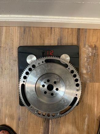 Supposed to say a 8lb flywheel. Two scales both say 11.2lbs. I may have to order a 6.8lb aluminum flywheel for the car instead. 