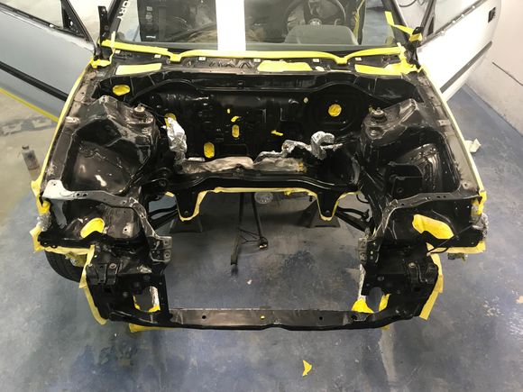 Its all taped off and ready to paint tonight!! Yay!!