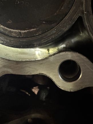 Chip in block down in where the coolant flows. How did it happen what to do?