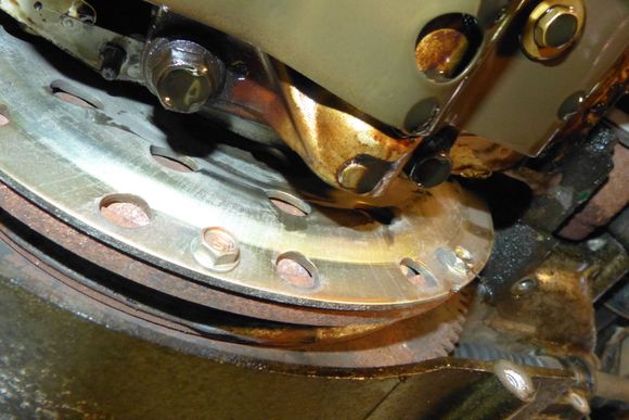 After the oil pan was removed, torque converter assembly is much easier to see.