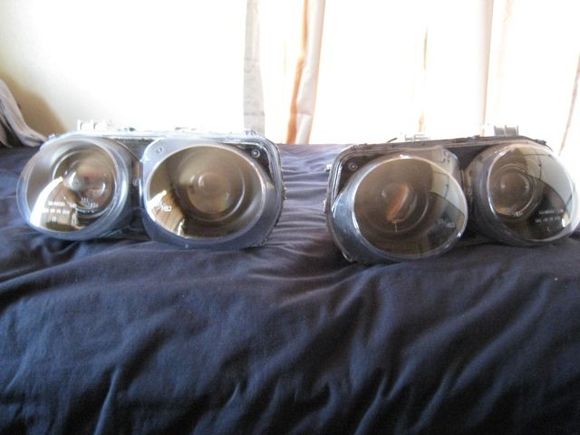 98-01 integra

aftermarket halo headlights
blacked out halos
fx-r projectors (low beam)
valeo d2s (high beam)