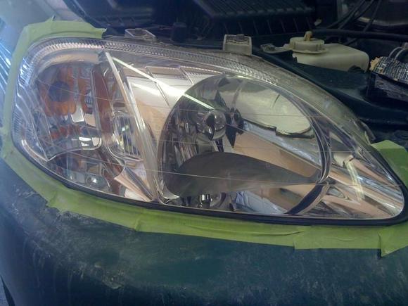 headlamp resurfacing, after pass side