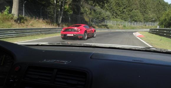 Nurburgring getting passed by a Ferrari