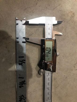The caliper shows the width of the just the USDM Type R spindle