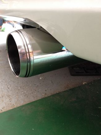 brother in law cleaned my exhaust tip while i took out intereior