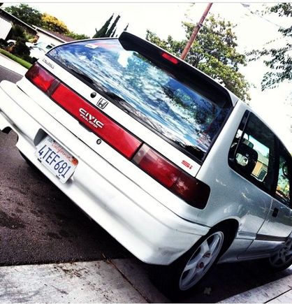 Installed New rear garnish with eBay Special Edition Sticker.