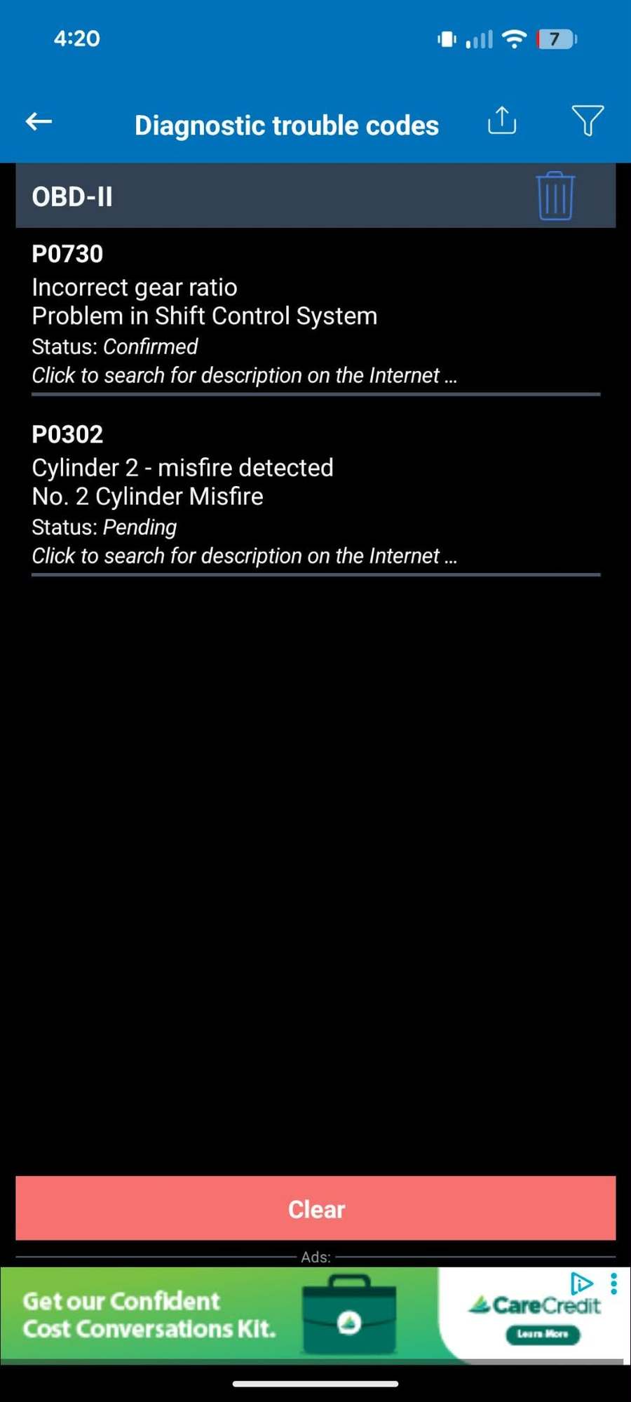 A relative of mine bought the car about a month ago only to already have problems with it. It wont go past first gear and stuck at 30 wont go any faster now. Had this message show up after doing a obi2 test and it says the transmission would need further inspection rather than just being a pinpoint issue.2002 Honda Civic ex vtec....Im wondering if its the solenoid shift sensor going out since it shifts just fine at startup but after it runs for a while the shifting doesnt work at all.