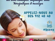 6Sens SA propose des massages complets du corps, des soins du visage et un sauna infrarouge et bain vapeur. Nous pensons que le bien-être, la relaxation et le soulagement du stress sont indispensables à une bonne hygiène de vie.