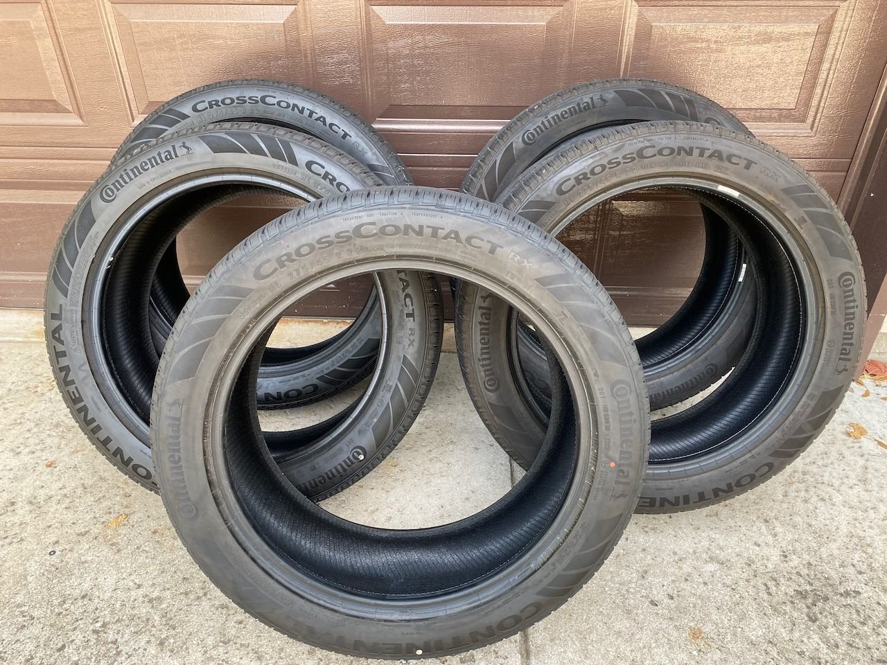 Wheels and Tires/Axles - (5) CONTINENTAL CROSS CONTACT RX 275/45/22 Tires, Only 500 Miles on them - Used - 0  All Models - Spicewood, TX 78669, United States