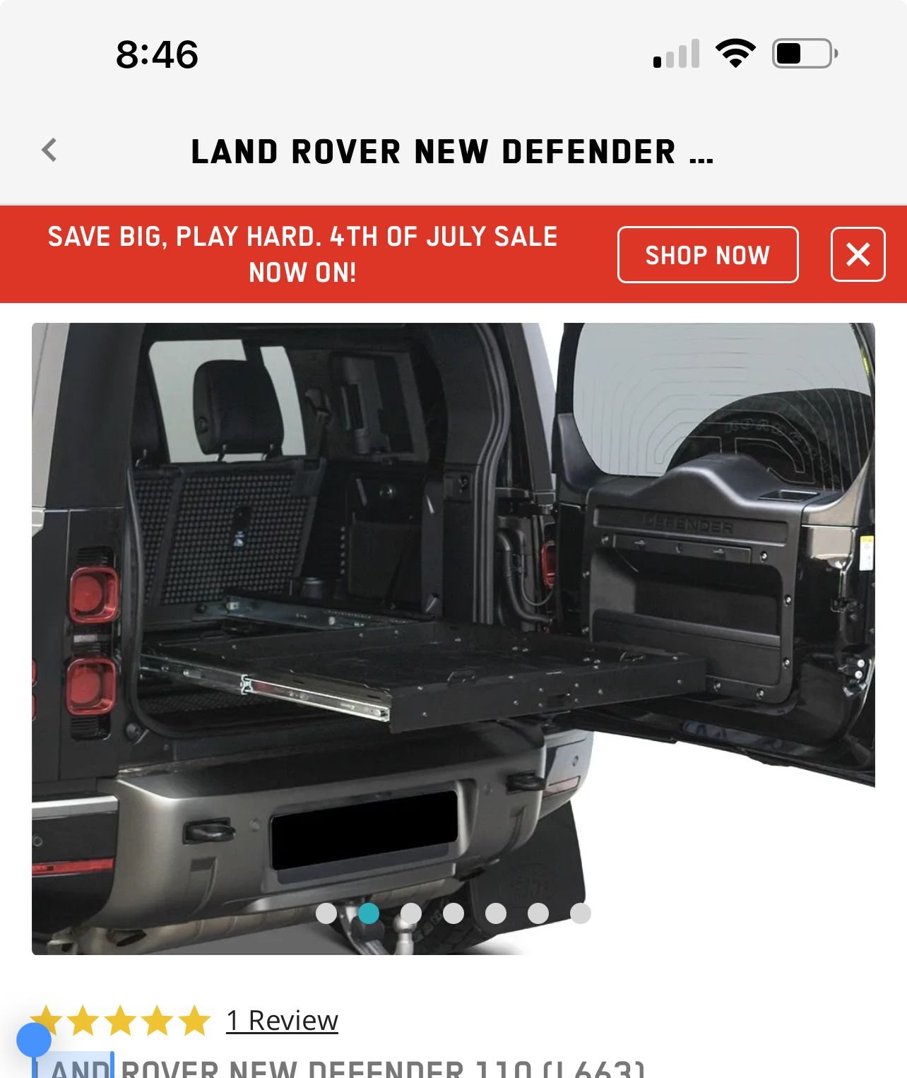 Accessories - Defender 110 Cargo Slide - Used - -1 to 2026  All Models - Peoria, AZ 85383, United States