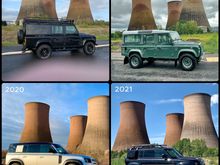 These are my last four Defenders, traditionally photo’s in front of the towers, now sadly demolished