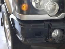 Removing bumper to swap with steel bumper.