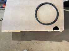 I only had one sub at first. So I used the gasket for a template